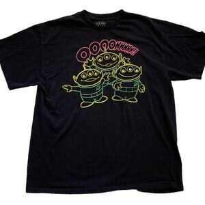 Disney Pixar Toy Story Black 100% Cotton T-Shirt Aliens, Size XL, Unisex